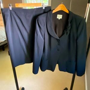 Navy Armani striped suit